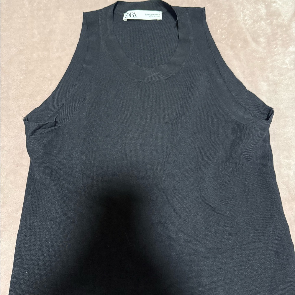 Zara Classic Black Tank Top medium women’s